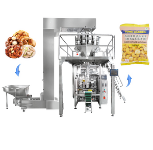 Máquina envasadora de embalaje VFFS automática completa con trozos de chocolate en copos de maíz y palomitas de azúcar y dulces